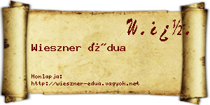 Wieszner Édua névjegykártya